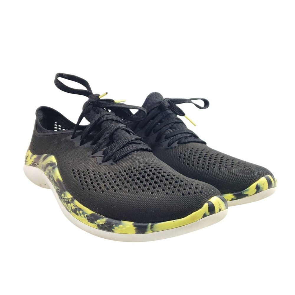 Crocs Mens Size 13 LiteRide Black & Yellow Athletic Shoes